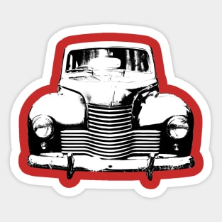 Jowett Javelin 1950s British classic car monoblock black and white Sticker